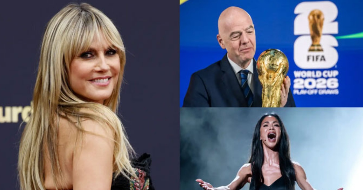 Cận cảnh nhan sắc Heidi Klum tại lễ bốc thăm World Cup 2026